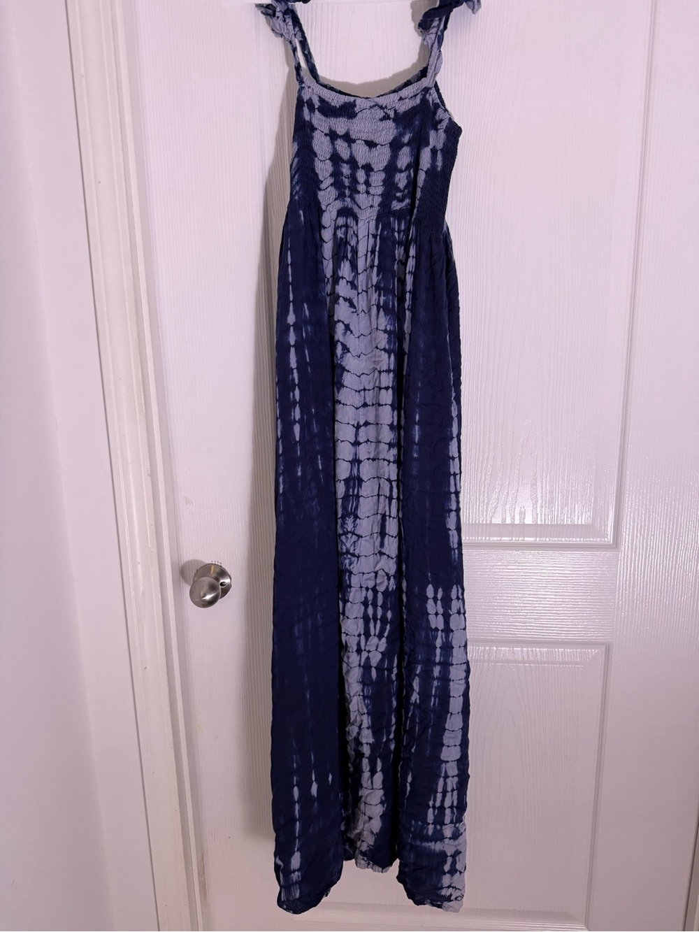 Raviya Navy and White Tie-Dye Maxi Dress